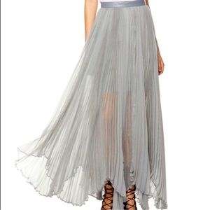 Alice + Olivia Pleated Maxi Skirt